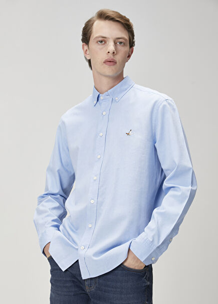 Comfort Fit Blue Shirt