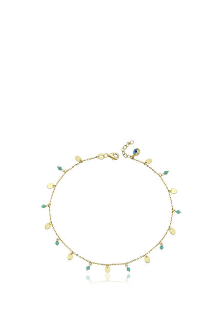 Firuze 14 Ayar Altın Kadın Halhal