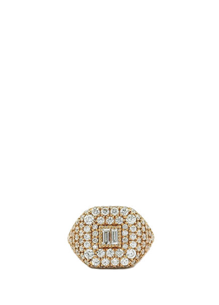 Delights Baguette Diamonds Women's Gold Ring