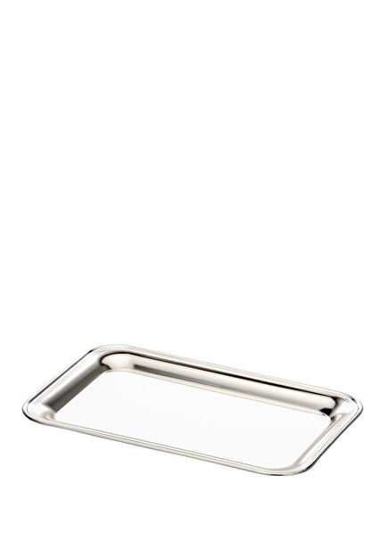 Rectangular Silver Plexi Serving Tray 24 cm