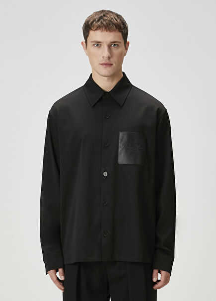 Black Wool Outer Shirt