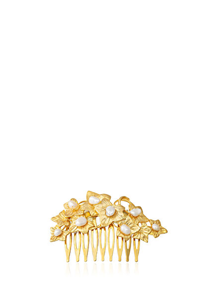 Botticelli Pearl 24 Carat Gold Plated Women's Hair Accessory