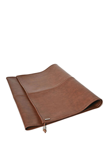 Tan Leather Runner 150 x 50 cm