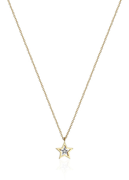Wish Star Diamond Women's Gold Necklace