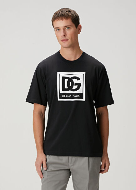 Siyah Logo Baskılı T-shirt