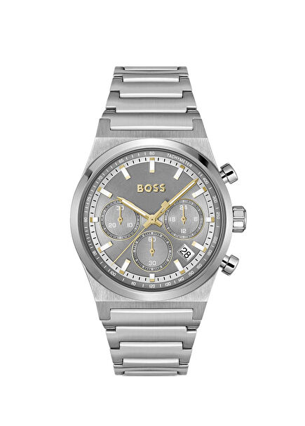 HB1514221 Metalik Gri Çelik Erkek Kol Saati