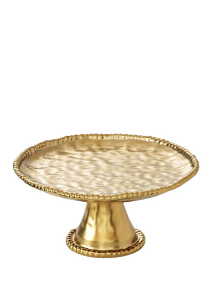 Gold Color Porcelain Standing Service Stand