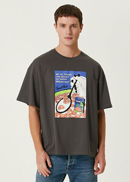 Cereal Anthracite Oversized Short Sleeve Men's T-shirt