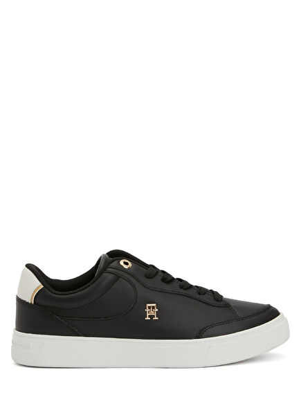 Essentail Chic Court Black Women's Leather Sneaker