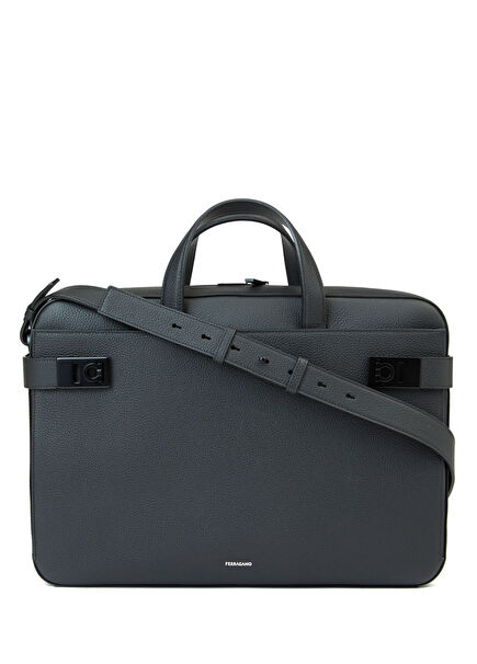 Black Men's Leather Briefcase