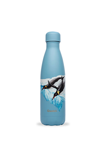 Penguin Patterned Insulated Light Blue Thermos 500 ml QD3465