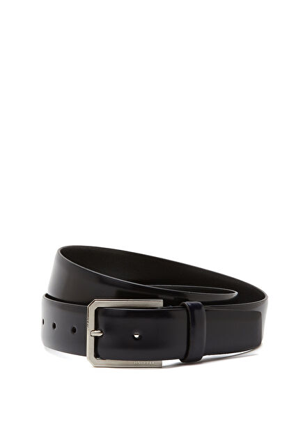 Navy Blue Men's Leather Belt