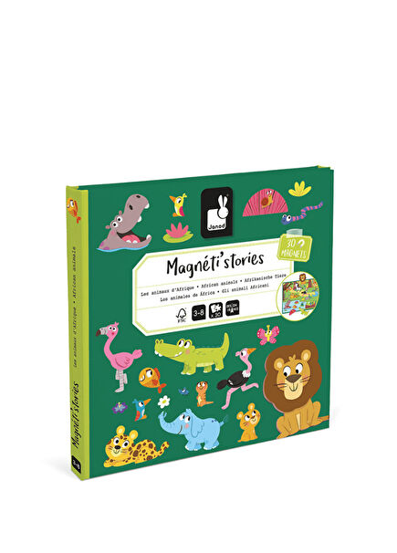 Afrika Hayvanları Mıknatıslı Eğitici Aktivite Oyun Kitabı 