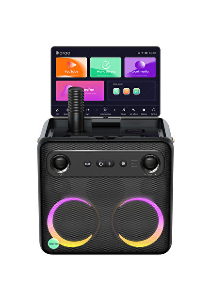 Partybox Break X2 10.1" Built-in Tablet Karaoke Bluetooth Speaker Set 300W