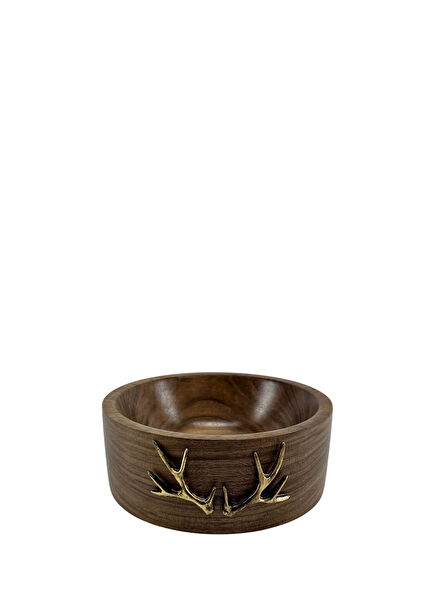 Geyik Boynuzu Detaylı Ahşap Çerezlik