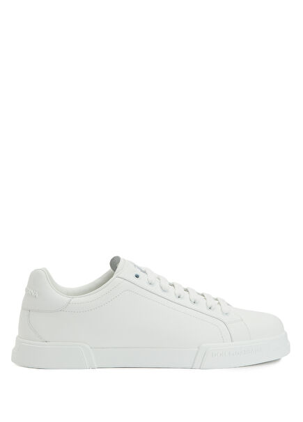 White Men's Leather Sneakers