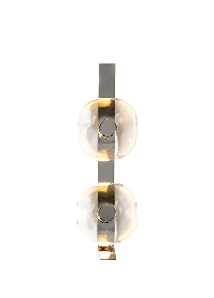 Skopje Transparent Crystal Chrome Led Sconce