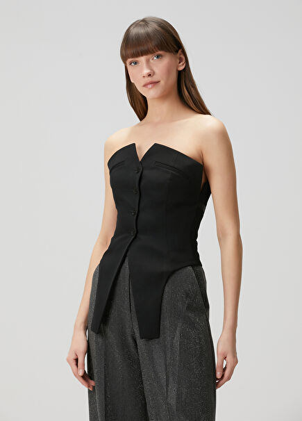 Black Wool Vest