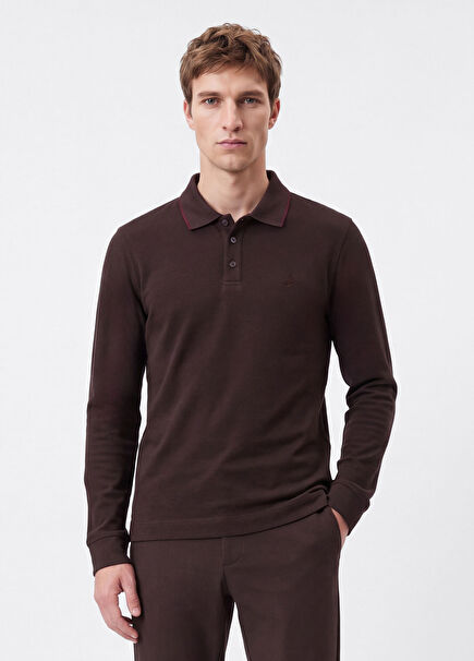 Comfort Fit Polo Yaka Krep Suprem Sweatshirt