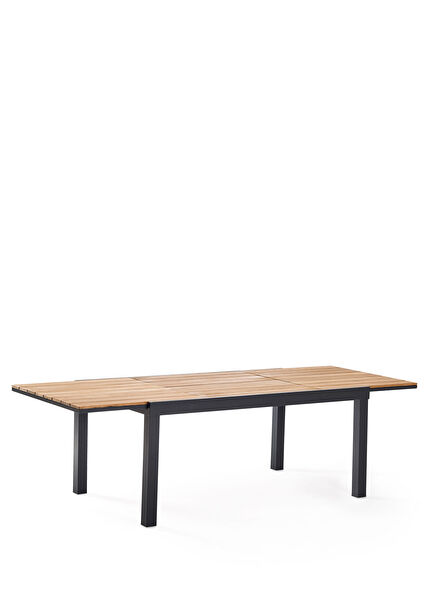 Air Antrasit Alüminyum Tik Ağacı Açılır Bahçe Masası