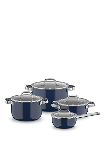 WMF Navy Blue Fusiontec 4-Piece Cookware Set