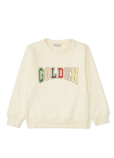 White Logo Printed Unisex Kids Sweatshirt