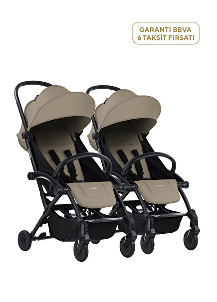 Connect Black Sand İkiz Bebek Arabası