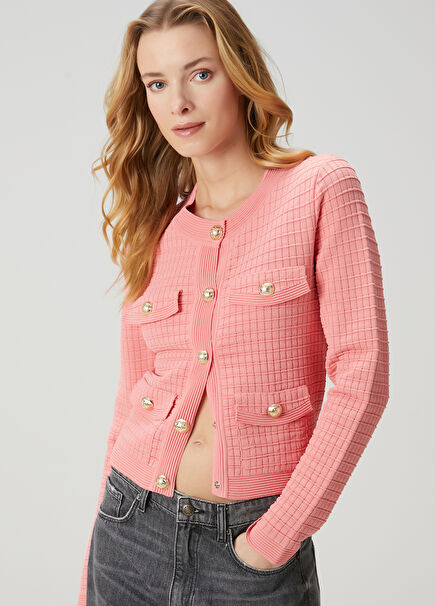 Pembe Triko Ceket
