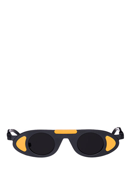 BL0050 Black Yellow Matte Acetate Women's Sunglasses