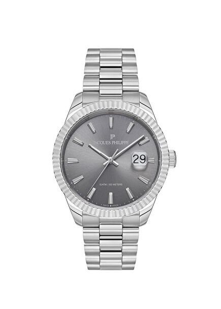 JPQGS231346 Metalik Gri Erkek Kol Saati