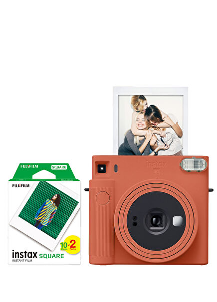 Instax SQ1 Terracotta Orange Camera and 20 Frames of Film