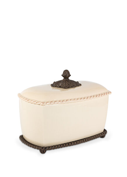 Acanthus Cream Bread Box