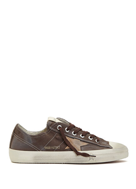 V-Star Men's Brown Leather Sneakers