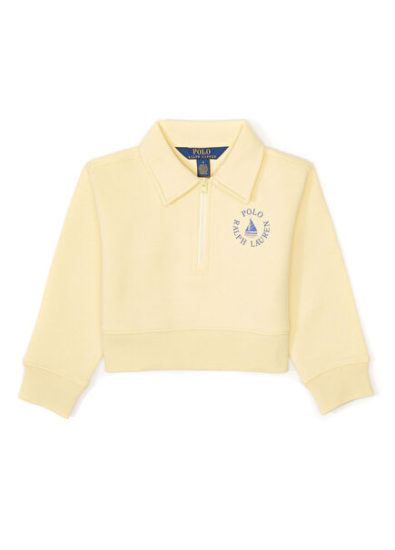 Sarı Kız Çocuk Polo Sweatshirt