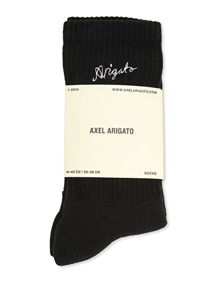 Black Logo Detailed Men's Socks
