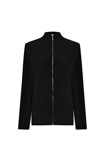 KNIT CARDIGAN WITH ZIP DETAIL