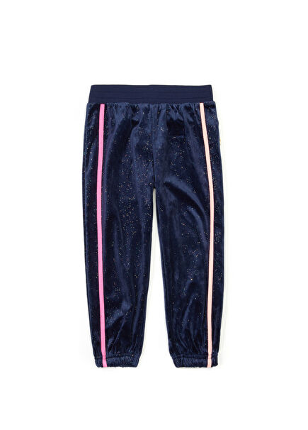 Lacivert Parıltılı Kız Çocuk Pantolon
