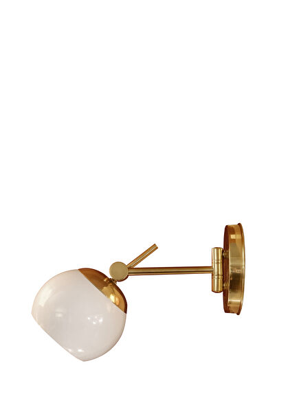 Swivel Capable Metal Head Brass Wall Sconce