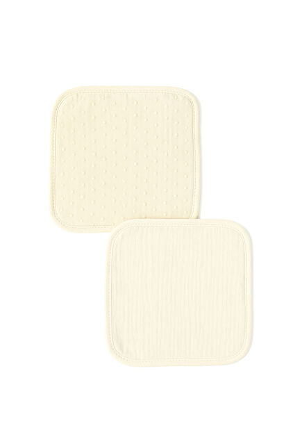 Petit Off-White Cotton Unisex Baby 2-Pack Mouth Wipes