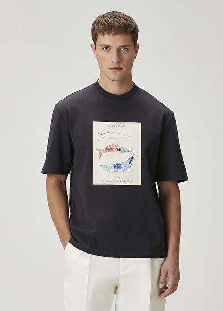 Relaxed Fit Marino Navy Blue T-Shirt