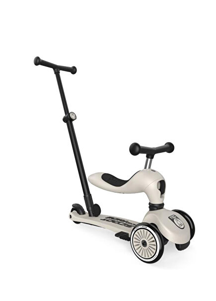 Push and Go MIFFY Light Grey Foldable 1+ Years Old Kids Scooter with Parental Control