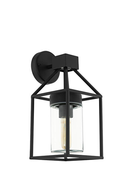 Trecate Siyah Galvanizli Çelik Dış Mekan Aplik Duvar Aydınlatması