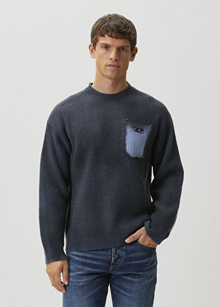 K-Pickler Blue Wool Sweater