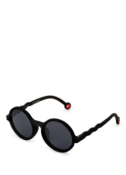 Classic Round Squid Black 3-7 Yaş Unisex Çocuk Güneş Gözlüğü