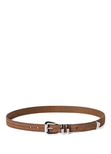 Dark Brown Men's Suede Belt