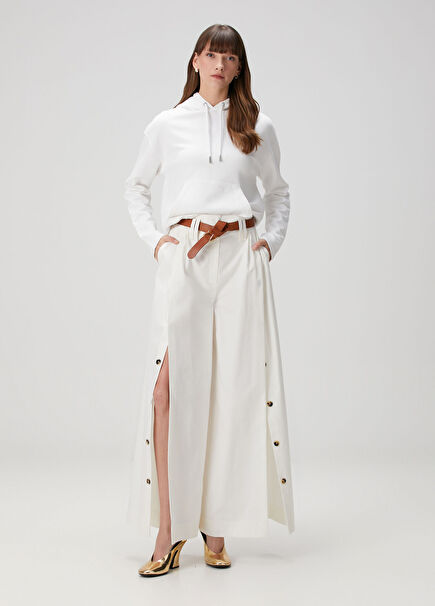 White Belted Pants