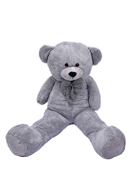 Bonnie Papyonlu Gri Ayı Peluş Oyuncak