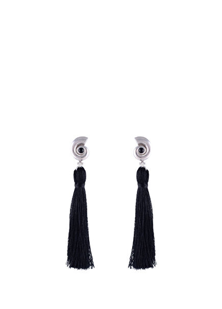 Marella Tassel Siyah Kadın Küpe