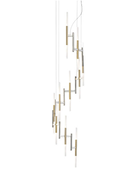 Insert Matte Gold Chrome Chandelier