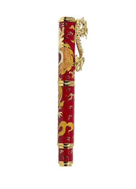 Year Of The Dragon Limited Edition 224-100 M Nib Red Fountain Pen KP48-01-FP